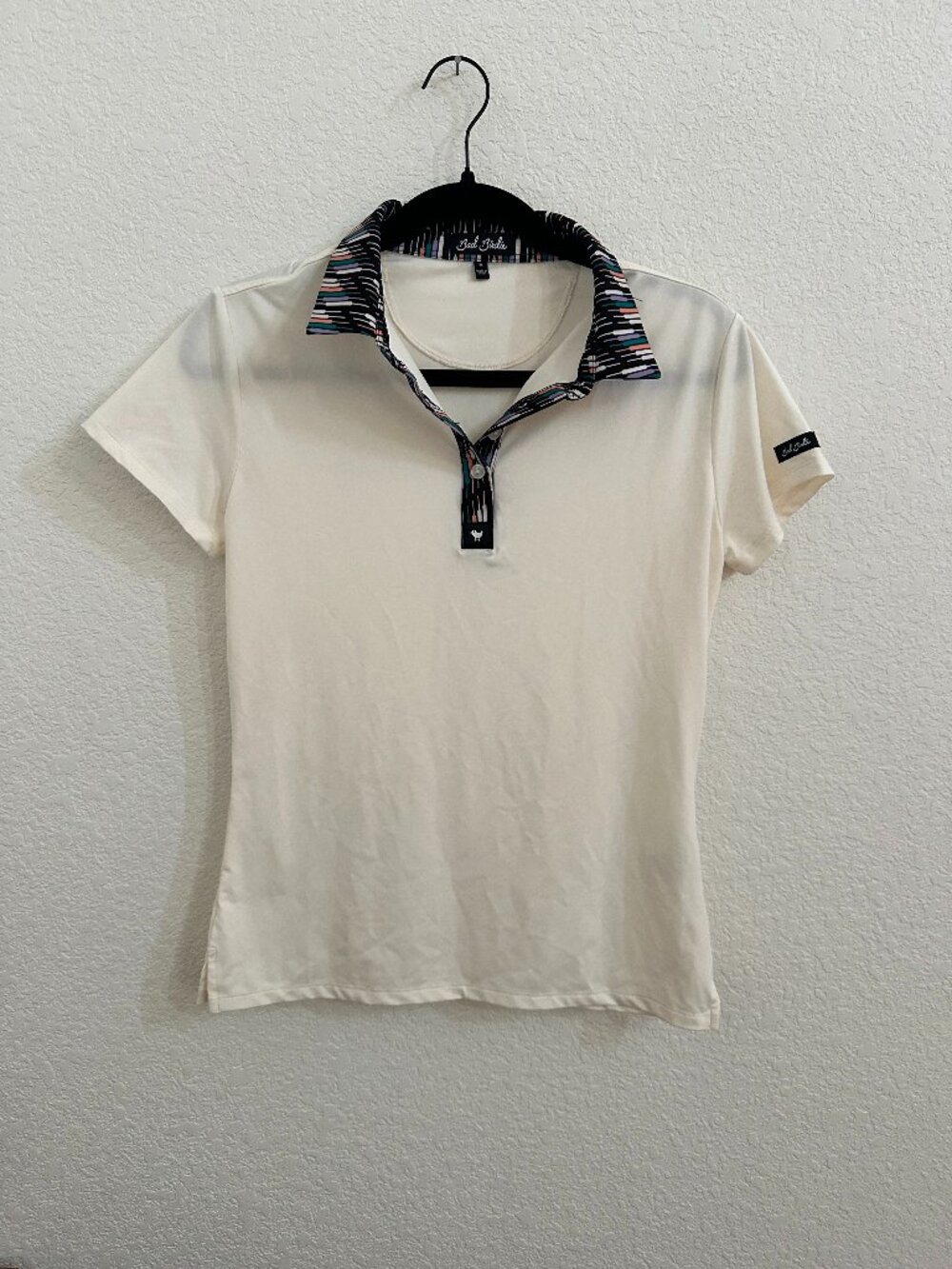 Bad Birdie White/Multi Color Golf Polo, Medium